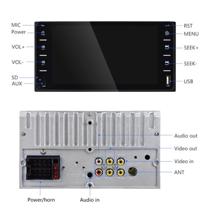 Q3160 7 inch Car Touch Capacitive Screen MP5 Player Support FM / TF / Mirror Link for Toyota Corolla, Q3160