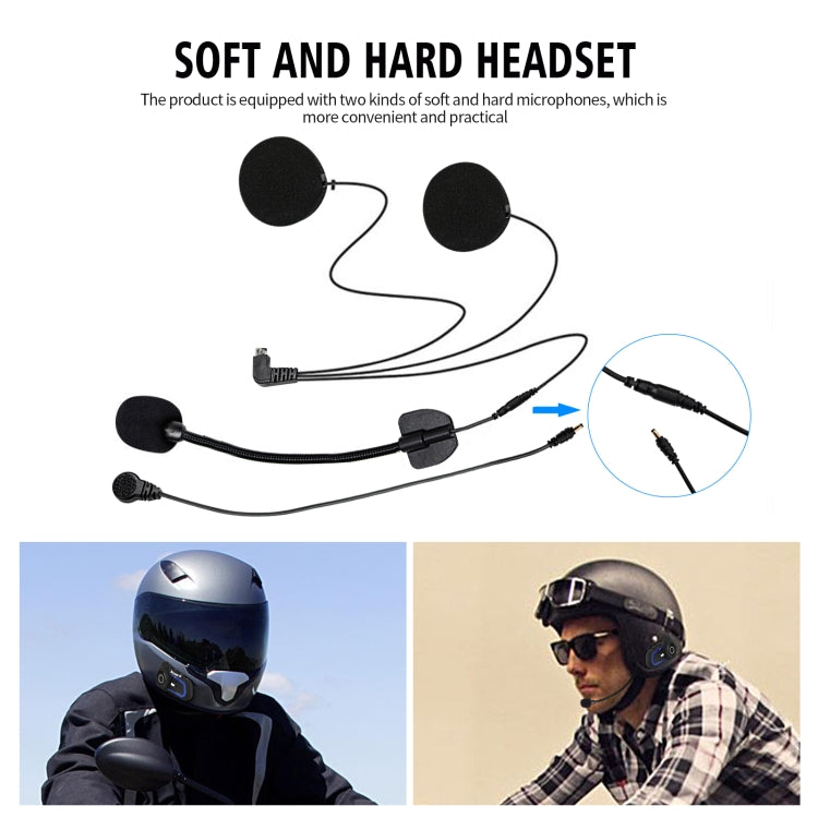 WUPP Bluetooth 5.1 S2 Motorcycle Helmet Full Duplex Bluetooth Intercom Headset Earphone