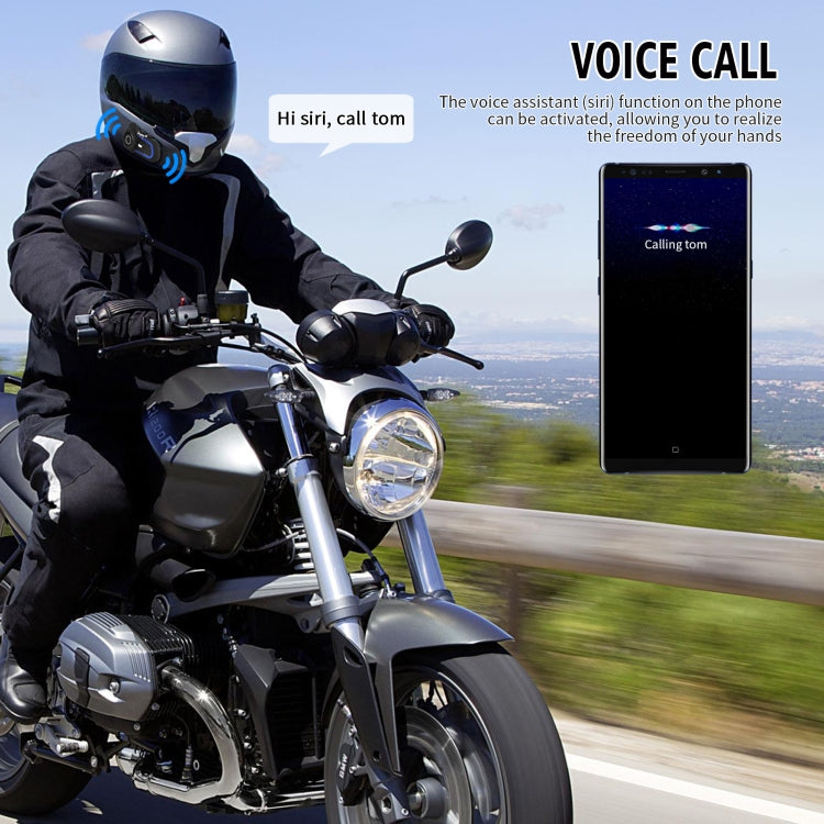 WUPP Bluetooth 5.1 S2 Motorcycle Helmet Full Duplex Bluetooth Intercom Headset Earphone