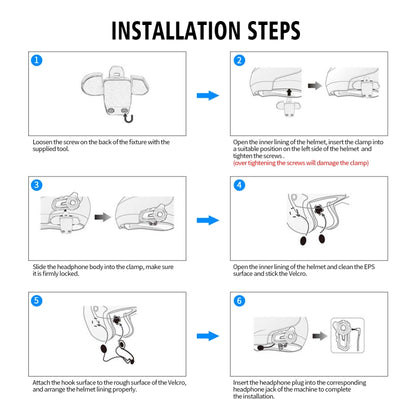 WUPP Bluetooth 5.1 S2 Motorcycle Helmet Full Duplex Bluetooth Intercom Headset Earphone
