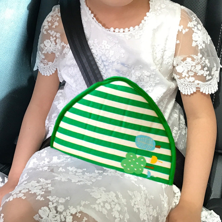 Car Child Seat Belt Adjusting and Fixing Device Buttons Seat Belt Anti-strangulation Shoulder Cover, Cotton Fabric Pink Stripes, Cotton Fabric Green Stripes, Mesh Fabric Rabbit, Mesh Fabric Fox, Mesh Fabric Lion, Mesh Fabric Polar Bear