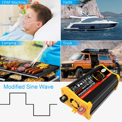 Legend III Generation DC12V to AC220V 6000W Car Power Inverter with LED Display, DC12V to AC220V