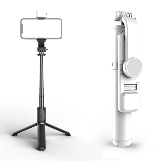 Q02S Fill Light Bluetooth Selfie Stick Tripod Mobile Phone Holder, Q02S(White), Q02S(Black)