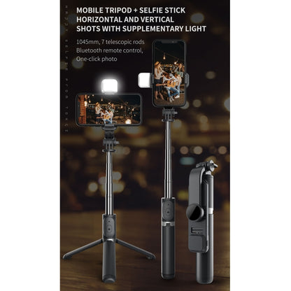Q02S Fill Light Bluetooth Selfie Stick Tripod Mobile Phone Holder, Q02S(White), Q02S(Black)