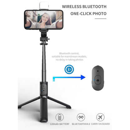 Q02S Fill Light Bluetooth Selfie Stick Tripod Mobile Phone Holder, Q02S(White), Q02S(Black)