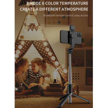 Q02S Fill Light Bluetooth Selfie Stick Tripod Mobile Phone Holder, Q02S(White), Q02S(Black)