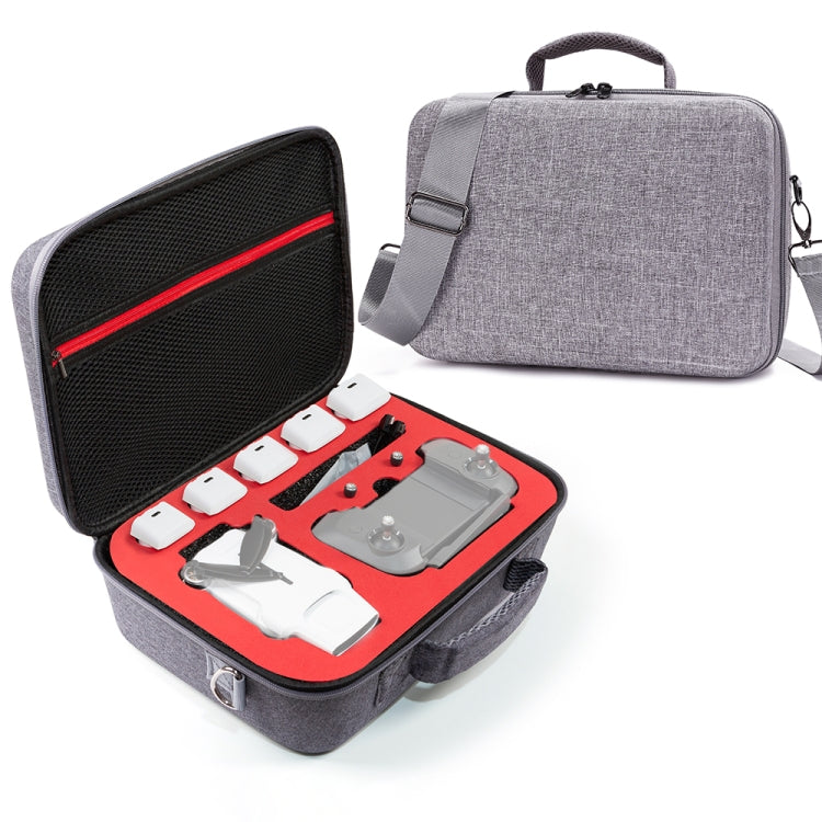Grey Canvas Single Shoulder Storage Bag Shockproof Waterproof Travel Carrying Cover Hard Case for FIMI X8 Mini