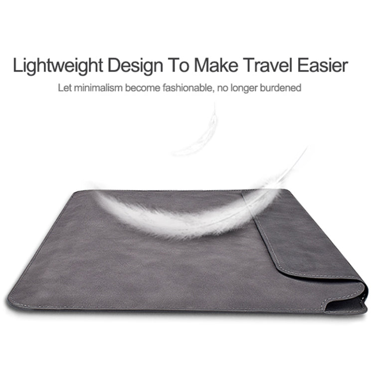PU03 Lightweight Sheepskin Notebook Liner Bag, 14.1-15.4 inch