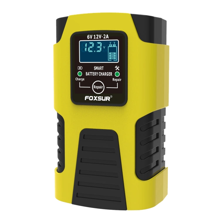 FOXSUR 2A / 6V / 12V Car / Motorcycle 3-stage Full Smart Battery Charger, 2A, US Plug, 2A, EU Plug, 2A, UK Plug