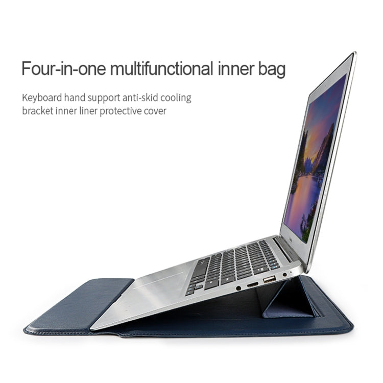 PU08 Multifunctional Notebook PU Liner Bag, 13.3 inch, 14.1-15.4 inch