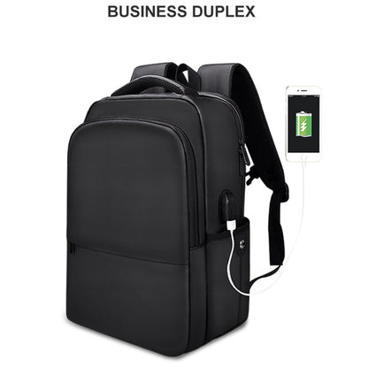 SJ01 Business Casual Computer Backpack with USB Charging Port, 13-15 inch Universal