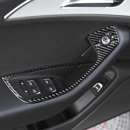 Car Carbon Fiber Glass Lifter Short Style Decorative Sticker for Audi A6 S6 C7 A7 S7 4G8 2012-2018, Glass Lifter Short Style, Left Drive, Glass Lifter Short Style, Right Drive
