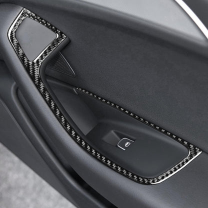 Car Carbon Fiber Glass Lifter Short Style Decorative Sticker for Audi A6 S6 C7 A7 S7 4G8 2012-2018, Glass Lifter Short Style, Left Drive, Glass Lifter Short Style, Right Drive