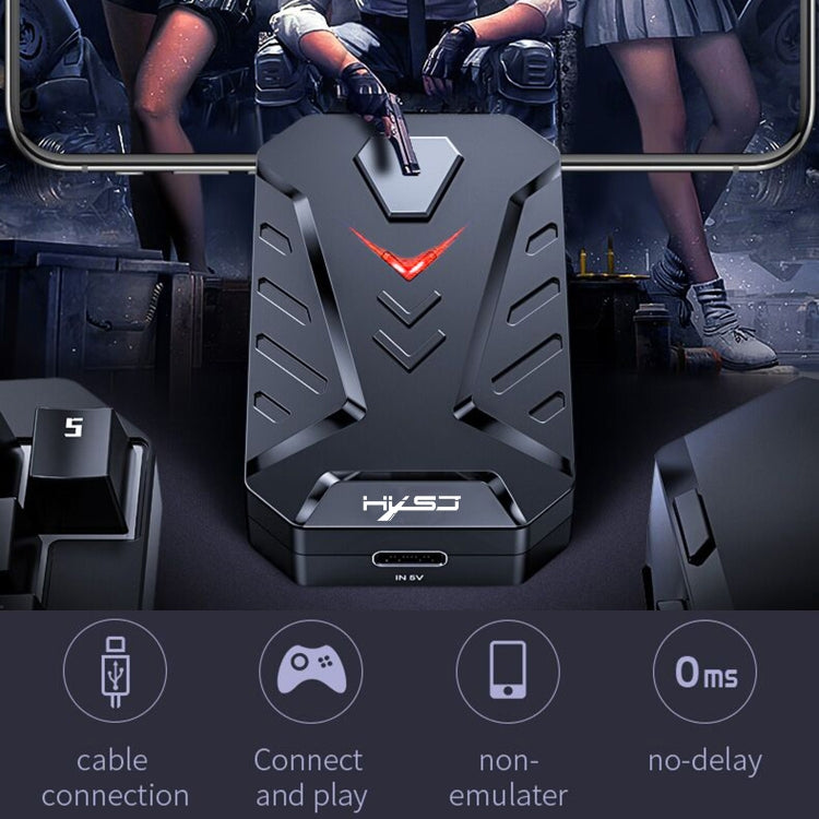 HXSJ P8+V100+J900 Keyboard Mouse Converter + One-handed Keyboard + Programming Gaming Mouse Set, P8+V100+A883