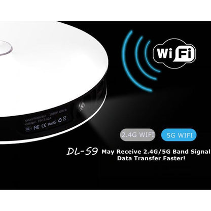 DL-S9 1280x720P 300 Lumens Portable Home Theater LED HD Digital Projector, Android 6.0, 2G+16GB/32GB, DL-S9 US Plug