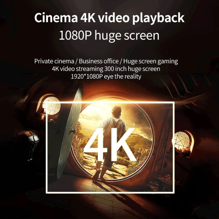WEJOY Y5 800x480P 80 ANSI Lumens Portable Home Theater LED HD Digital Projector, Android 9.0, 1G+8G, Y5 US Plug