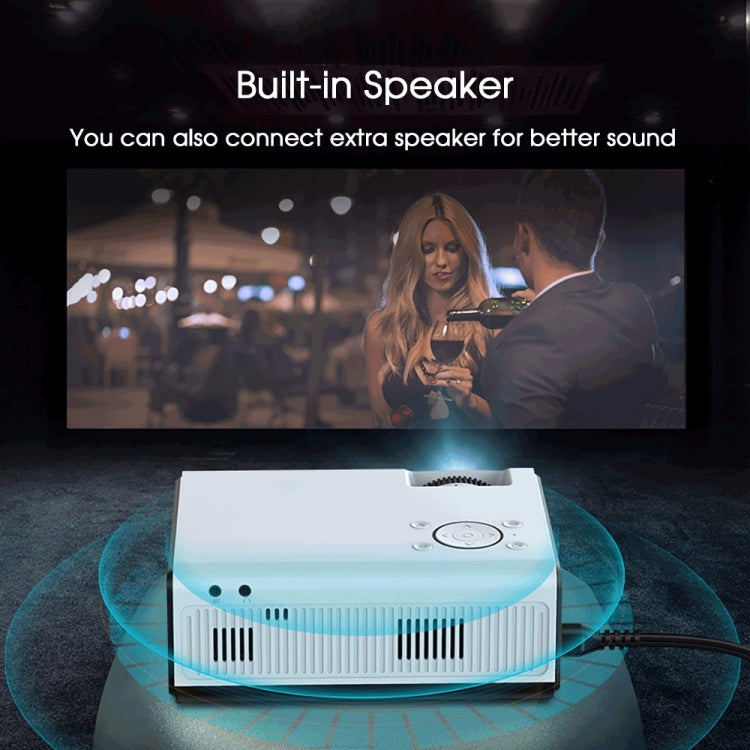 WEJOY Y5 800x480P 80 ANSI Lumens Portable Home Theater LED HD Digital Projector, Android 9.0, 1G+8G, Y5 US Plug