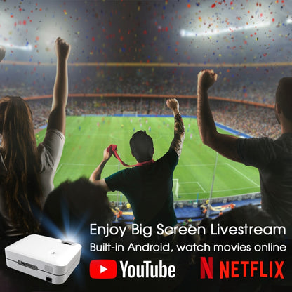 WEJOY L9 1920x1080P 400 ANSI Lumens Portable Home Theater LED HD Digital Projector, Android 6.0, 1G+8G, L9 US Plug