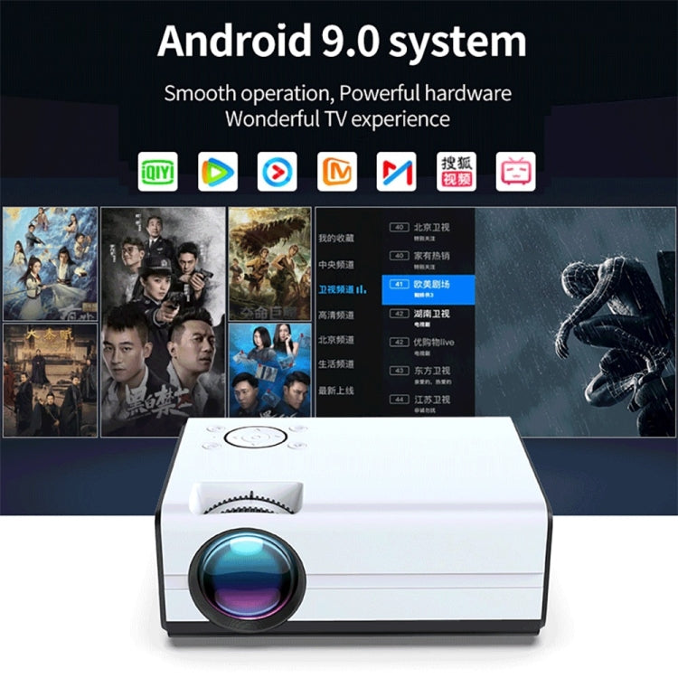 WEJOY Y5 800x480P 80 ANSI Lumens Portable Home Theater LED HD Digital Projector, Android 9.0, 1G+8G,, Y5 EU Plug, Y5 UK Plug, Y5 AU Plug