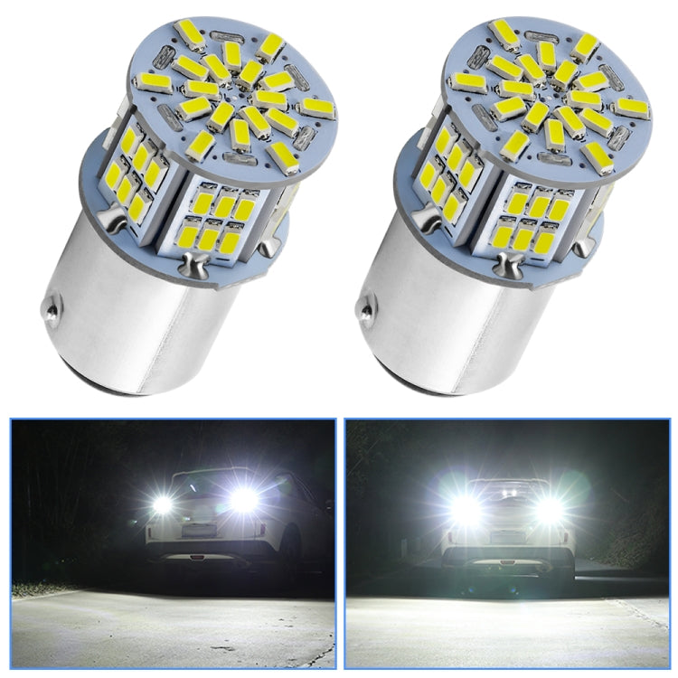 1 Pair E0052 9-14V 1157-54SMD-2835 6000K 1080LM White Light Car Decoding Brake Driving Light, E0053