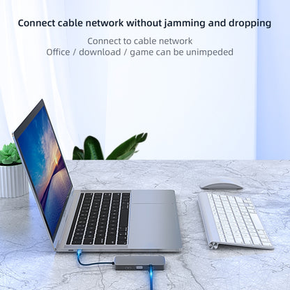 BL10V 10 in 1 USB-C / Type-C to RJ45 + VGA + HDMI + 3.5mm AUX + SD / TF Card Slot + PD USB-C / Type-C + USB 3.0 + 2 USB 2.0 Ports Docking Station HUB, BL10V