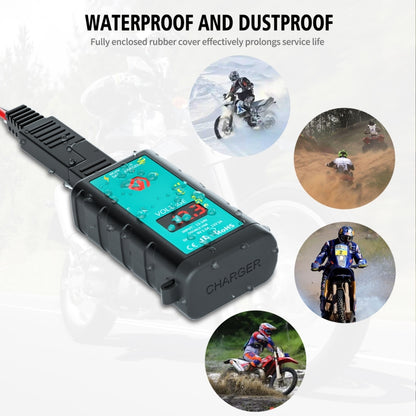 WUPP ZH-1422B2 DC12-24V Motorcycle Square Single USB + PD Fast Charging Charger with Switch + Voltmeter + Integrated SAE Socket + 1m SAE Socket Cable, ZH-1422B2