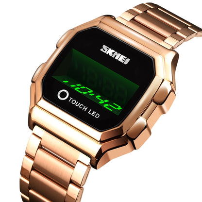 SKMEI 1650 Steel Strap Version LED Digital Display Electronic Watch with Touch Luminous Button, Steel Strap Version