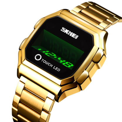 SKMEI 1650 Steel Strap Version LED Digital Display Electronic Watch with Touch Luminous Button, Steel Strap Version