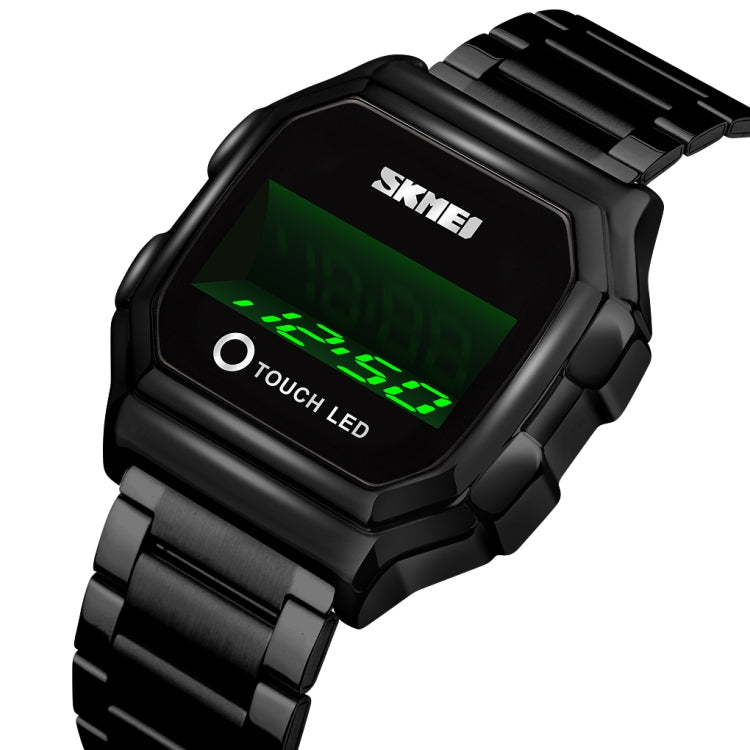 SKMEI 1650 Steel Strap Version LED Digital Display Electronic Watch with Touch Luminous Button, Steel Strap Version