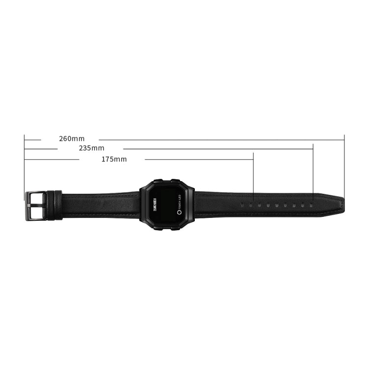 SKMEI 1650 Steel Strap Version LED Digital Display Electronic Watch with Touch Luminous Button, Steel Strap Version