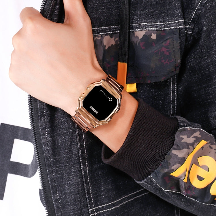 SKMEI 1650 Steel Strap Version LED Digital Display Electronic Watch with Touch Luminous Button, Steel Strap Version