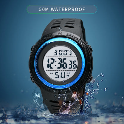 SKMEI 1681 Multifunctional LED Digital Display Luminous Electronic Watch, Support Body / Ambient Temperature Measurement