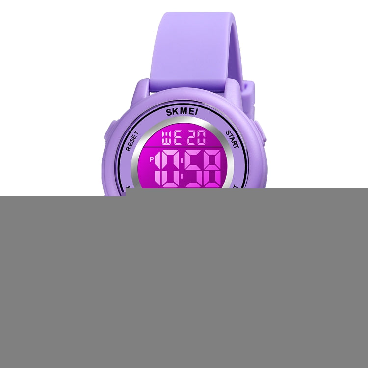 SKMEI 1721 Triplicate Round Dial LED Digital Display Luminous Silicone Strap Electronic Watch
