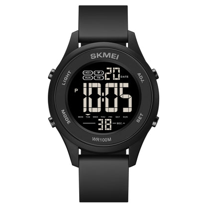 SKMEI 1758 Multifunctional LED Digital Display Luminous Silicone Strap Electronic Watch