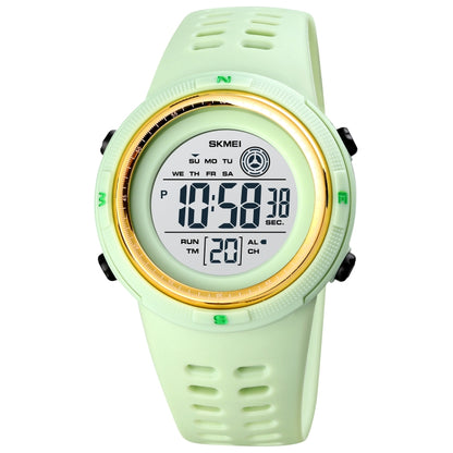 SKMEI 1773 Triplicate Round LED Dual Time Digital Display Colorful Backlight Electronic Watch