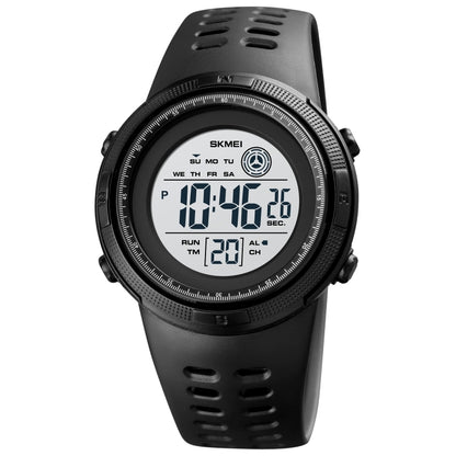 SKMEI 1773 Triplicate Round LED Dual Time Digital Display Colorful Backlight Electronic Watch