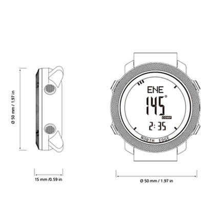 NORTH EDGE Multi-function Waterproof Outdoor Sports Electronic Smart Watch, Support Humidity Measurement / Weather Forecast / Speed Measurement, Silicone Strap