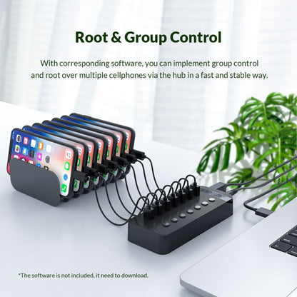 ORICO CT2U3-7AB-WH 7 In 1 Plastic Stripes Multi-Port USB HUB with Individual Switches,, CT2U3-7AB-WH EU Plug, CT2U3-7AB-BK AU Plug, CT2U3-7AB-WH AU Plug, CT2U3-7AB-BK UK Plug, CT2U3-7AB-WH UK Plug, CT2U3-7AB-BK EU Plug