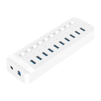 ORICO CT2U3-10AB-WH 10 In 1 Plastic Stripes Multi-Port USB HUB with Individual Switches,, CT2U3-10AB-WH AU Plug, CT2U3-10AB-BK UK Plug, CT2U3-10AB-WH UK Plug, CT2U3-10AB-BK EU Plug, CT2U3-10AB-WH EU Plug, CT2U3-10AB-BK AU Plug