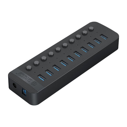 ORICO CT2U3-10AB-WH 10 In 1 Plastic Stripes Multi-Port USB HUB with Individual Switches,, CT2U3-10AB-WH AU Plug, CT2U3-10AB-BK UK Plug, CT2U3-10AB-WH UK Plug, CT2U3-10AB-BK EU Plug, CT2U3-10AB-WH EU Plug, CT2U3-10AB-BK AU Plug