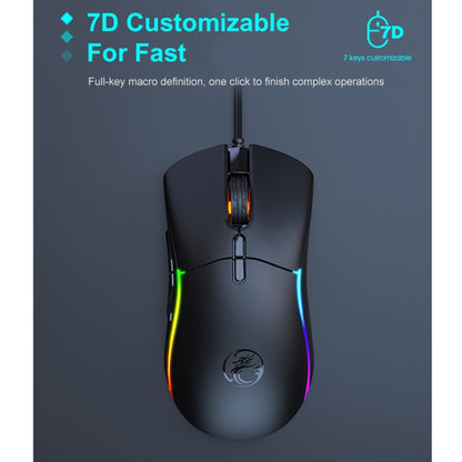 iMICE T60 7-key Custom Colorful Luminous Wired Honeycomb Gaming Mouse, Cable Length: 1.8m, T60