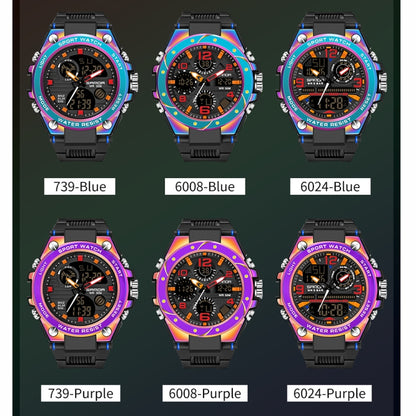 SANDA Dual Digital Display Luminous Stopwatch Chronograph Alarm Clock Men Quartz Sports Watch