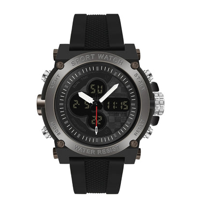 SANDA 3107 Dual Digital Display Luminous Alarm Clock Men Outdoor Sports Electronic Watch