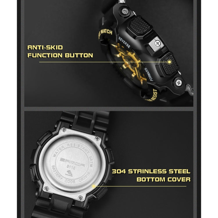SANDA World Time Luminous Calendar Multifunctional Men Sports Quartz Watch