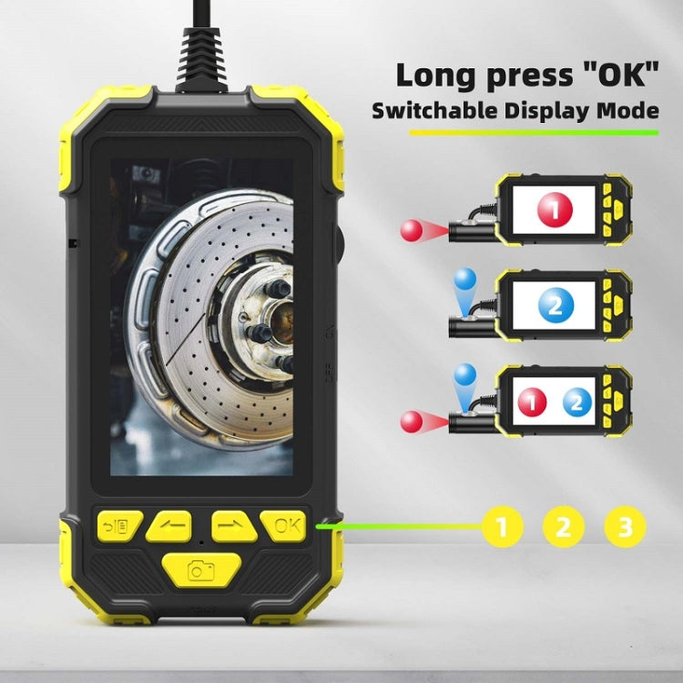 Y19 3.9mm Dual Lens Hand-held Hard-wire Endoscope with 4.3-inch IPS Color LCD Screen, 2m, 3.5m, 5m