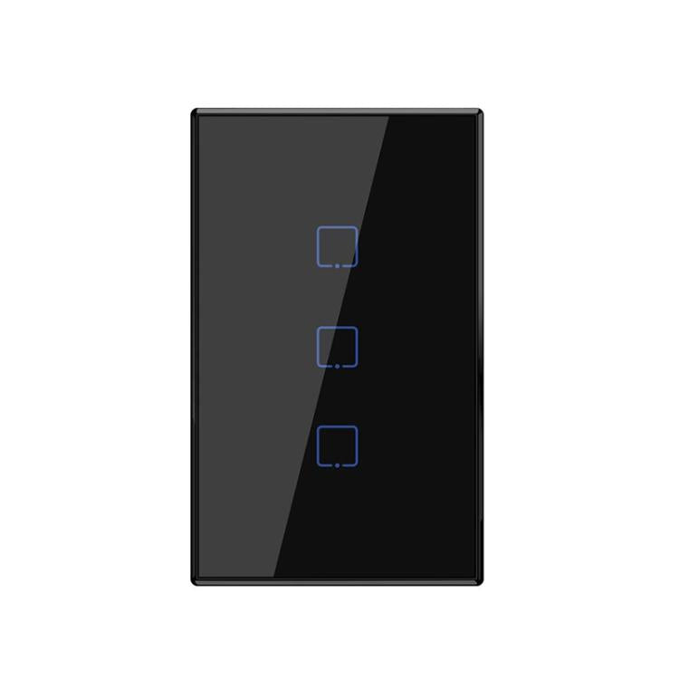 T3 US-TX 433 RF WIFI Smart Remote Control Wall Touch Switch, US Plug, Style:Three Buttons, Single Button, Double Buttons, Three Buttons