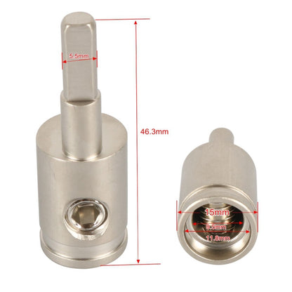 A5682 4 PCS Car Small Size Nickel-plated Brass 4GA to 8GA Audio Terminal Block withscrews, A5682