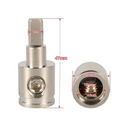 A5683 4 PCS Car Large Size Nickel-plated Brass 0GA to 4GA Audio Terminal Block with Screws, A5683