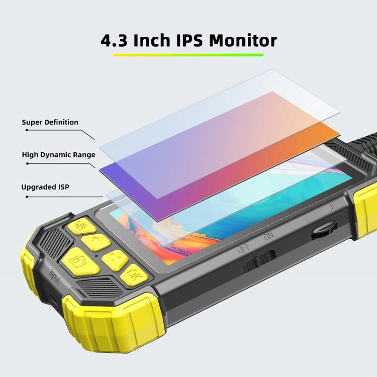 Y19 7.9mm Dual Lens Hand-held Hard-wire Endoscope with 4.3-inch IPS Color LCD Screen, 2m, 3.5m, 5m, 10m