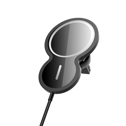 W34 Inverted Gourd-shaped Magnetic Car Wireless Charger Mobile Phone Holder